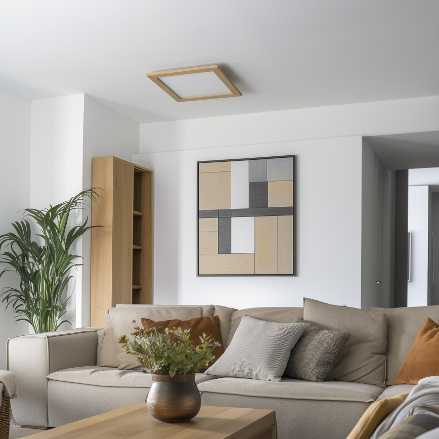 Brilagi - LED Griestu lampa SLIMFRAME WOOD LED/36W/230V 49,5x49,5 cm brūna