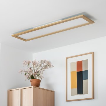 Brilagi - LED Griestu lampa SLIMFRAME WOOD LED/58W/230V 124x34 cm brūna