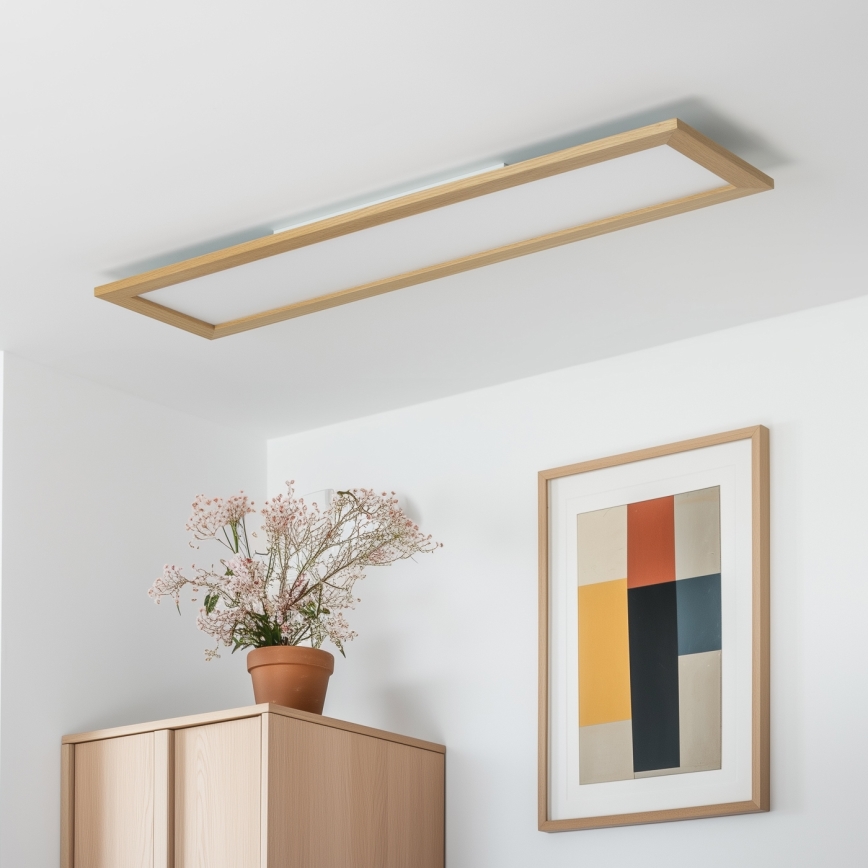 Brilagi - LED Griestu lampa SLIMFRAME WOOD LED/58W/230V 124x34 cm brūna