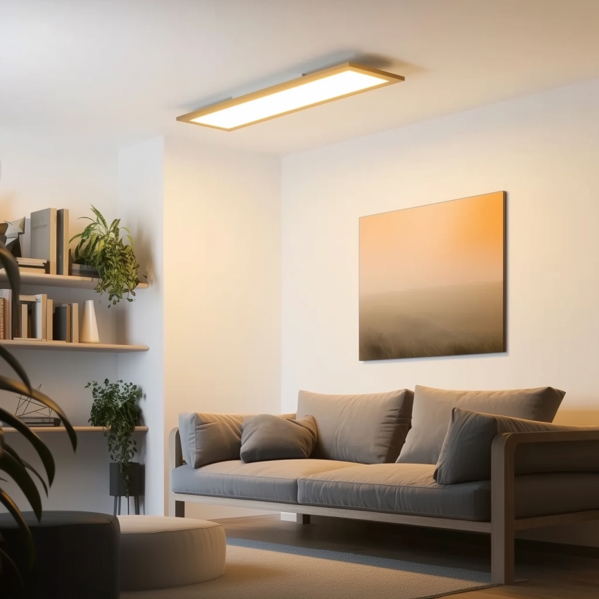 Brilagi - LED Griestu lampa SLIMFRAME WOOD LED/58W/230V 124x34 cm brūna
