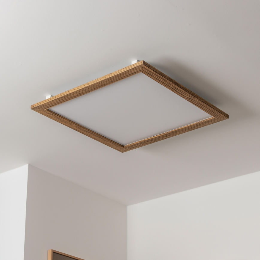Brilagi - LED Griestu lampa SLIMFRAME WOOD LED/58W/230V 64x64 cm brūna