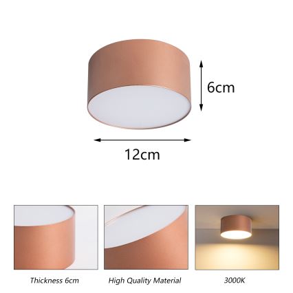 BRILAGI - LED Vannas istabas griestu gaismeklis FORIS LED/14W/230V Ø 12 cm bronzas krāsā IP44