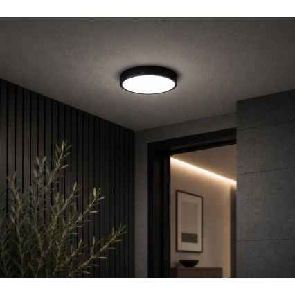 BRILAGI - LED vannasistabas griestu lampa ZENNA LED/12W/230V Ø 25 cm IP44 melna