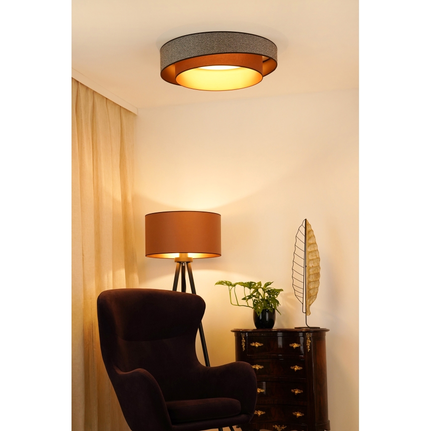Brilagi - LED Griestu lampa VEGAS SHINE LED/24W/230V d. 60 cm brūna