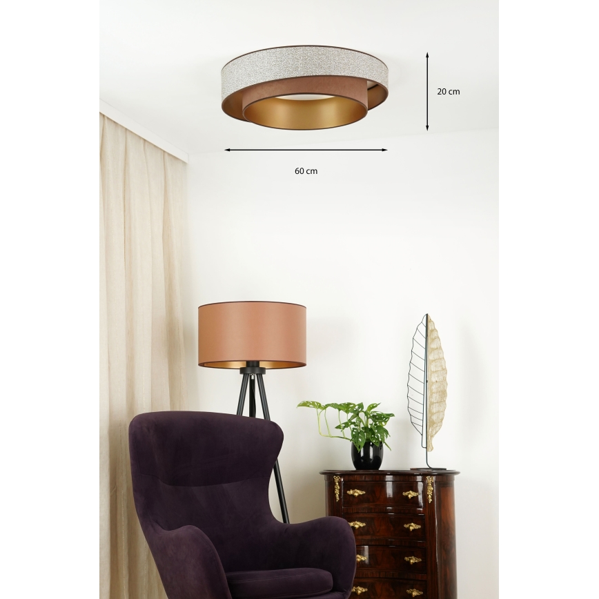 Brilagi - LED Griestu lampa VEGAS SHINE LED/24W/230V d. 60 cm brūna
