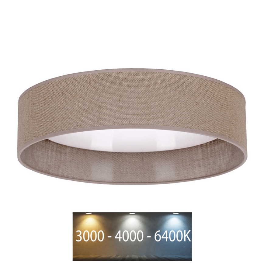 Brilagi - LED Griestu lampa VELVET LED/12W/230V d. 30 cm 3000K/4000K/6400K brūna