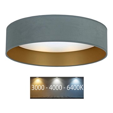 Brilagi - LED Griestu lampa VELVET LED/12W/230V d. 30 cm 3000K/4000K/6400K zaļa/zelta