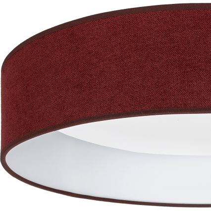 BRILAGI - LED griestu lampa VELVET SIMPLE, 24W/230V, 3000K, Ø 45 cm, vīnsarkana