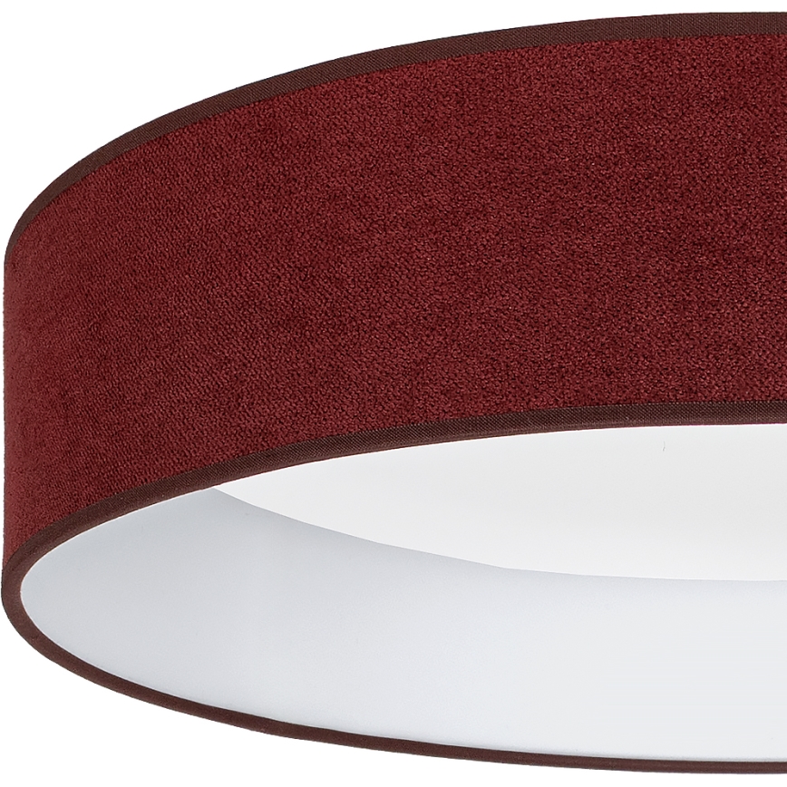BRILAGI - LED griestu lampa VELVET SIMPLE, 24W/230V, 3000K, Ø 45 cm, vīnsarkana