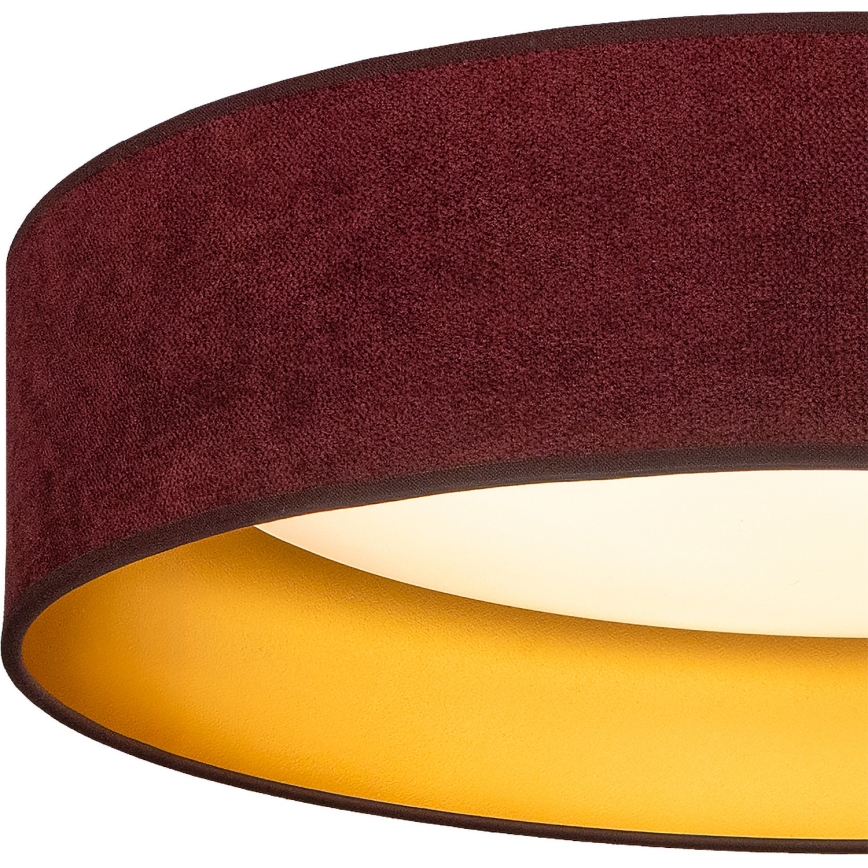 BRILAGI - LED griestu gaismeklis VELVET SIMPLE LED/24W/230V 3000K Ø 45 cm bordo/zelta