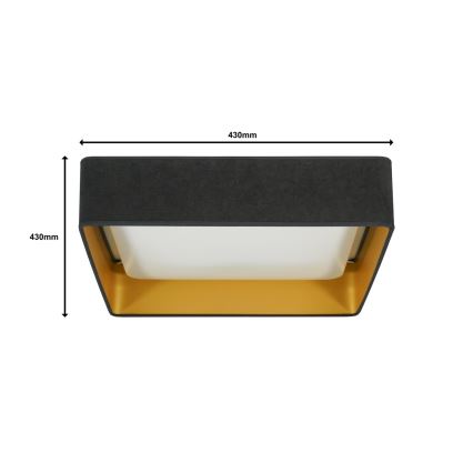 Brilagi - LED Griestu lampa VELVET SQUARE LED/24W/230V pelēka