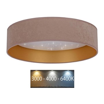 Brilagi - LED Griestu lampa VELVET STAR LED/24W/230V d. 40 cm 3000K/4000K/6400K bēša/zelta