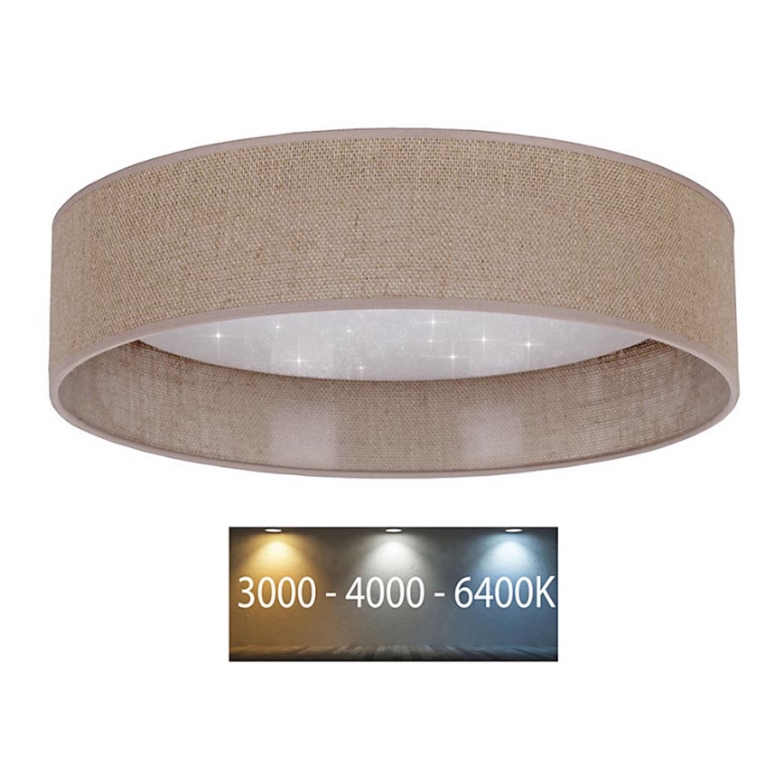 Brilagi - LED Griestu lampa VELVET STAR LED/24W/230V d. 40 cm 3000K/4000K/6400K brūna