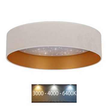 Brilagi - LED Griestu lampa VELVET STAR LED/24W/230V d. 40 cm 3000K/4000K/6400K krēmkrāsa/zelta