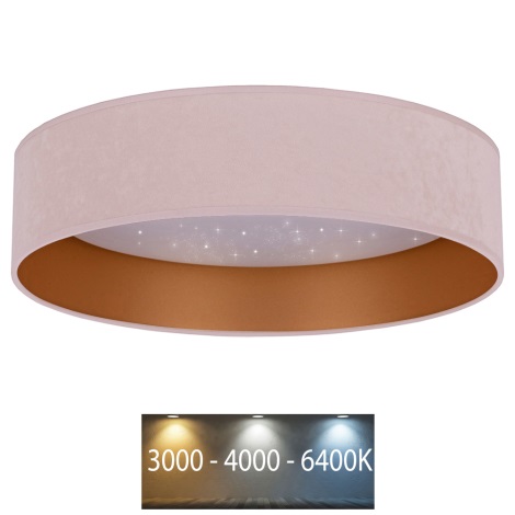 Brilagi - LED Griestu lampa VELVET STAR LED/24W/230V d. 40 cm 3000K/4000K/6400K rozā/zelta