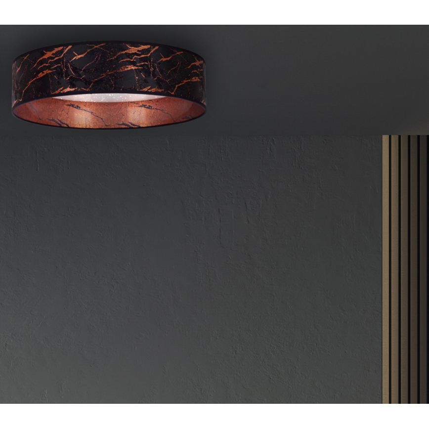 Brilagi - LED Griestu lampa VELVET STAR LED/24W/230V d. 40 cm 3000K/4000K/6400K melna/vara