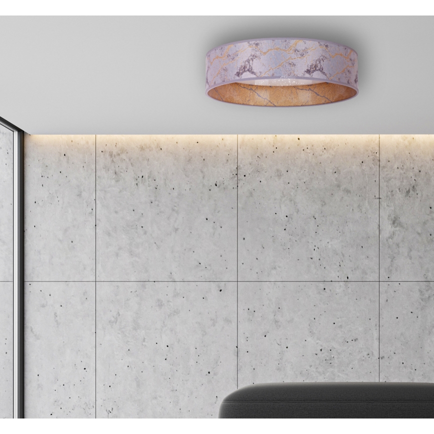 Brilagi - LED Griestu lampa VELVET STAR LED/24W/230V d. 40 cm 3000K/4000K/6400K pelēka/zelta