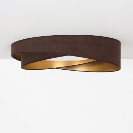 BRILAGI - LED griestu gaismeklis VELVET TWIST LED/24W/230V 4000K Ø 55 cm brūns/zelts