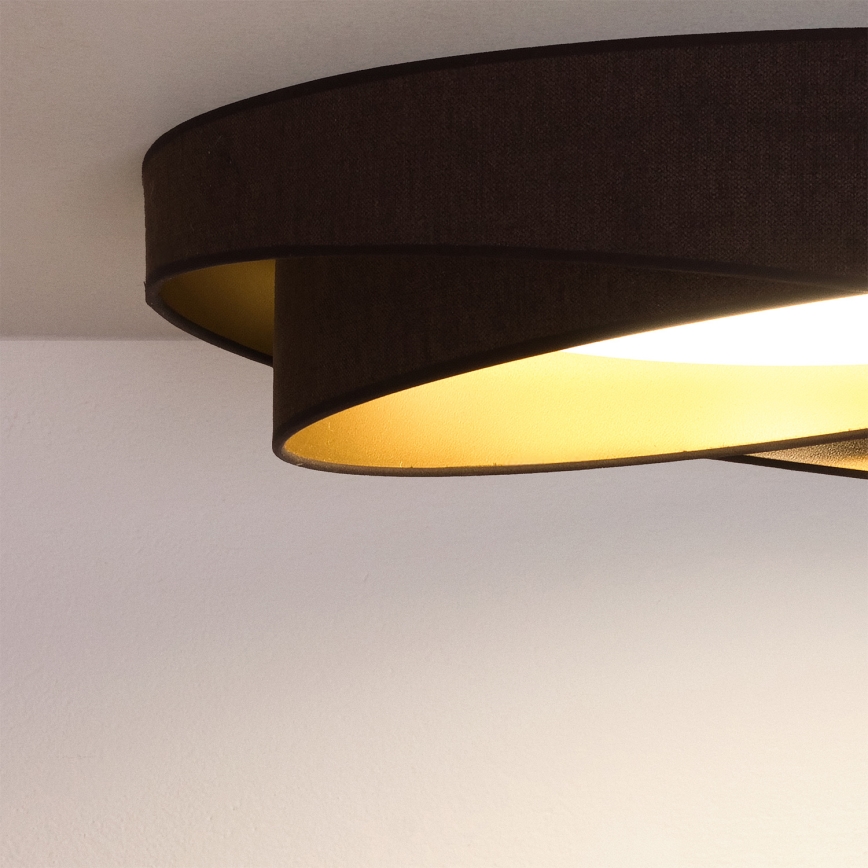 BRILAGI - LED griestu gaismeklis VELVET TWIST LED/24W/230V 4000K Ø 55 cm brūns/zelts