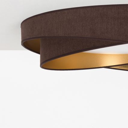 BRILAGI - LED griestu gaismeklis VELVET TWIST LED/24W/230V 4000K Ø 55 cm brūns/zelts