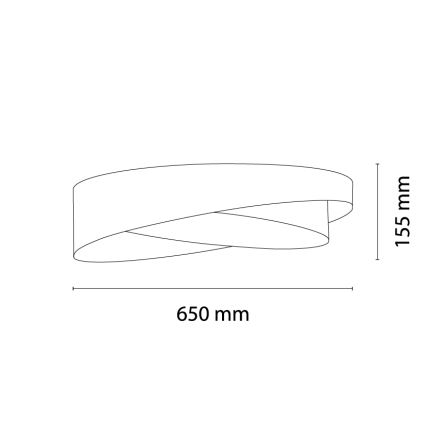 BRILAGI - LED griestu gaismeklis VELVET TWIST LED/24W/230V 4000K Ø 55 cm brūns/zelts