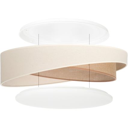 BRILAGI - LED griestu lampa VELVET TWIST LED/24W/230V 4000K Ø 55 cm krēmkrāsains/bēšs