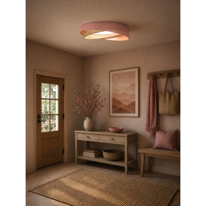 BRILAGI - LED griestu lampa VELVET TWIST LED/24W/230V 4000K Ø 55 cm rozā/bēša