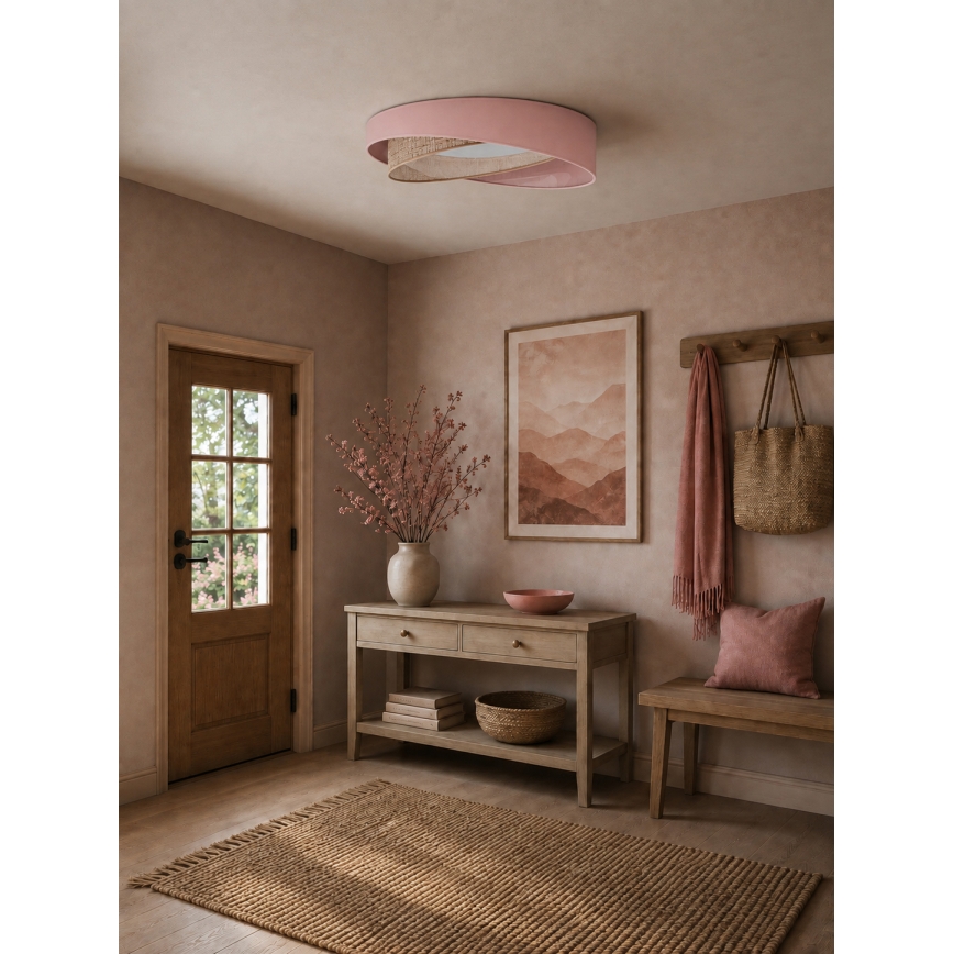 BRILAGI - LED griestu lampa VELVET TWIST LED/24W/230V 4000K Ø 55 cm rozā/bēša