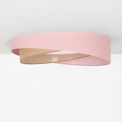 BRILAGI - LED griestu lampa VELVET TWIST LED/24W/230V 4000K Ø 55 cm rozā/bēša