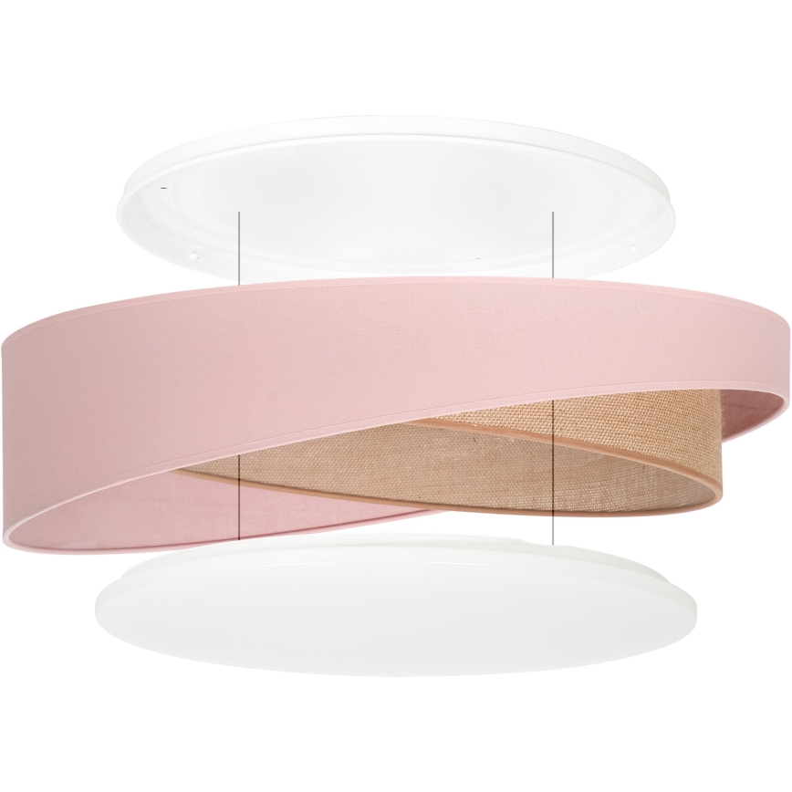 BRILAGI - LED griestu lampa VELVET TWIST LED/24W/230V 4000K Ø 55 cm rozā/bēša