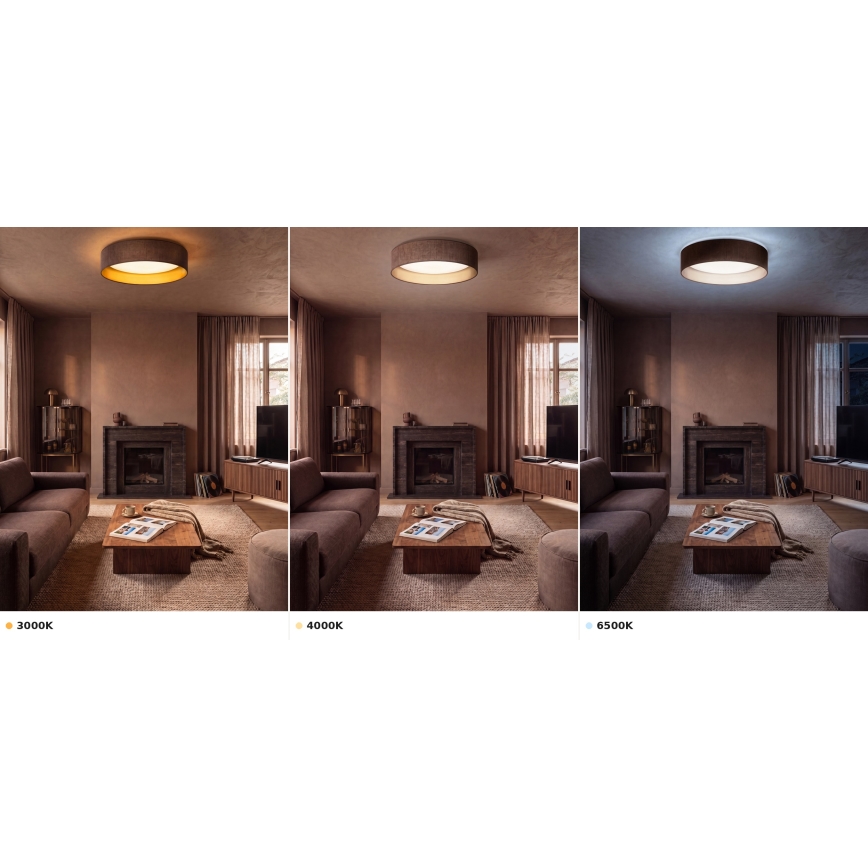 BRILAGI - LED griestu gaismeklis VELVET VARI LED/24W/230V 3000/4000/6500K Ø 45 cm brūns/zelts