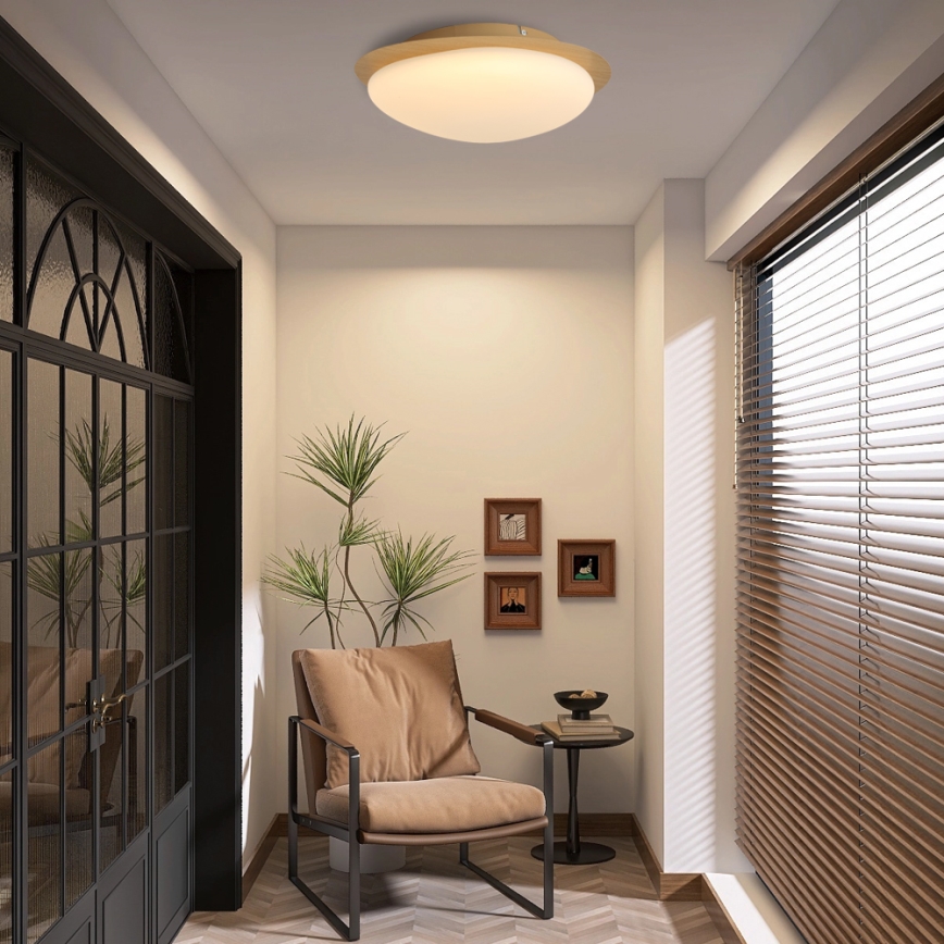 Brilagi - LED griestu lampa VISBY WOOD LED/18W/230V Ø 38 cm brūna