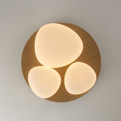 Brilagi - LED griestu lampa VISBY WOOD LED/36W/230V diametrs 50 cm brūna