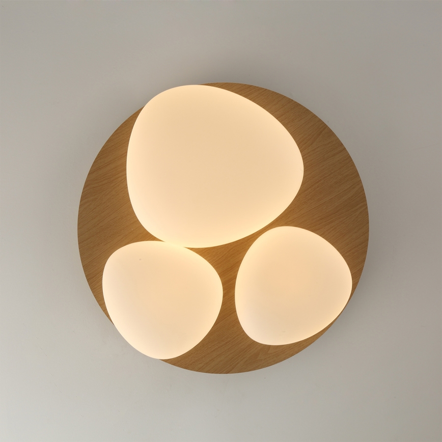 Brilagi - LED griestu lampa VISBY WOOD LED/36W/230V diametrs 50 cm brūna