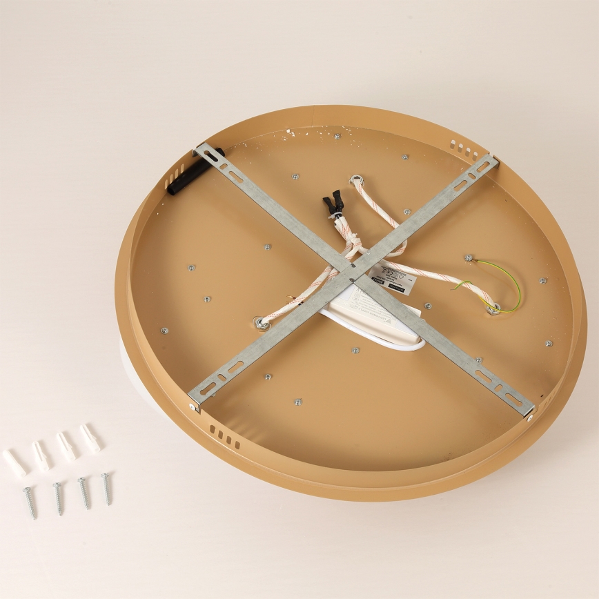 Brilagi - LED griestu lampa VISBY WOOD LED/36W/230V diametrs 50 cm brūna