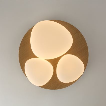 Brilagi - LED griestu lampa VISBY WOOD LED/36W/230V Ø 50 cm brūna