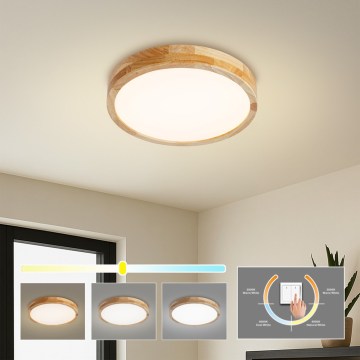 BRILAGI - LED griestu lampa WOODLINE LED/24W/230V 3000/4000/6000K ozols, Ø 30 cm