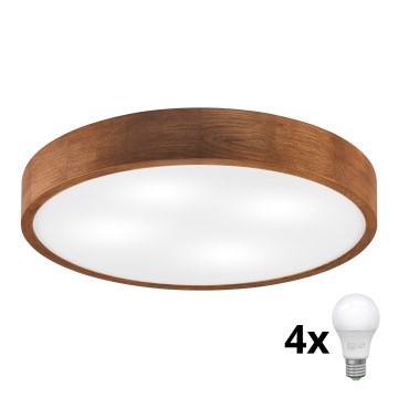 Brilagi - LED Griestu lampas CARVALHO 4xE27/60W/230V ozols ķirsis pr. 57,5 cm