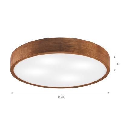 Brilagi - LED Griestu lampas CARVALHO 4xE27/60W/230V ozols ķirsis pr. 57,5 cm