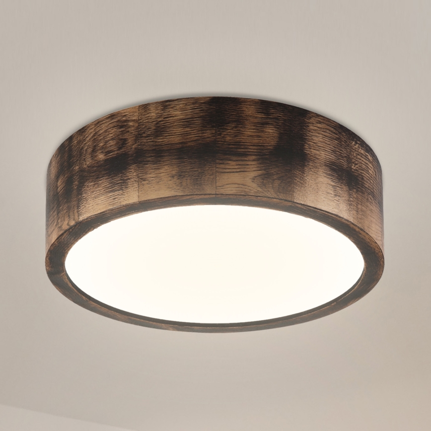 Brilagi - LED griestu lukturis CARVALHO SMOKEY LED/20W/230V ozols pr. 27,5 cm