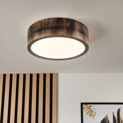 Brilagi - LED griestu lukturis CARVALHO SMOKEY LED/20W/230V ozols pr. 27,5 cm