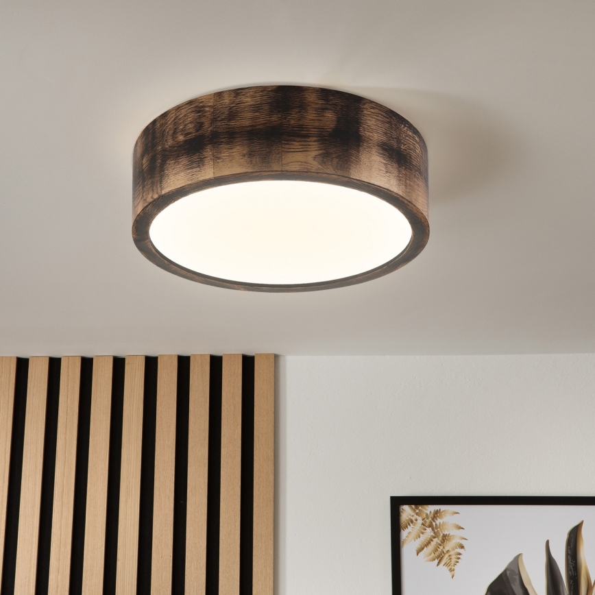 Brilagi - LED griestu lukturis CARVALHO SMOKEY LED/20W/230V ozols pr. 27,5 cm