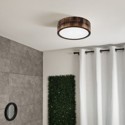 Brilagi - LED griestu lukturis CARVALHO SMOKEY LED/20W/230V ozols pr. 27,5 cm