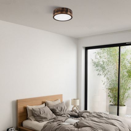 Brilagi - LED griestu lukturis CARVALHO SMOKEY LED/20W/230V ozols pr. 27,5 cm