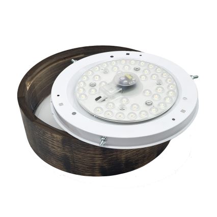 Brilagi - LED griestu lukturis CARVALHO SMOKEY LED/20W/230V ozols pr. 27,5 cm