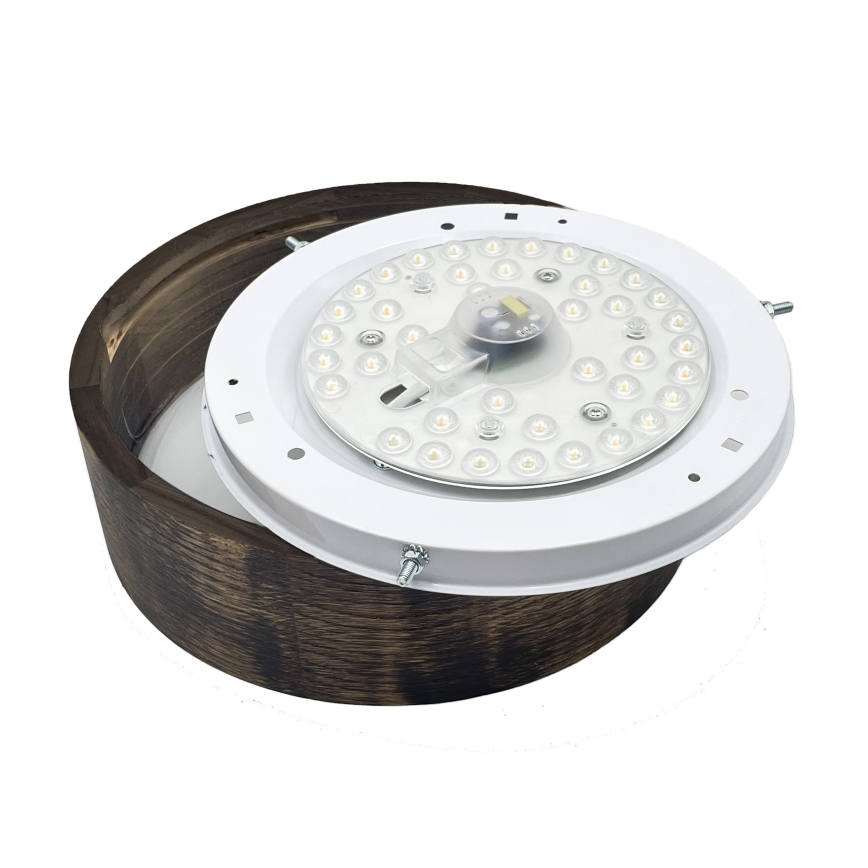 Brilagi - LED griestu lukturis CARVALHO SMOKEY LED/20W/230V ozols pr. 27,5 cm