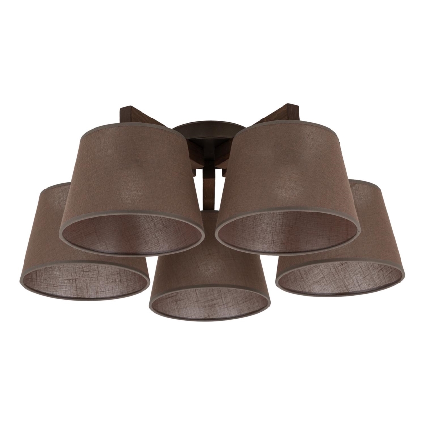 BRILAGI - LED griestu lustra LATTE 5xE27/15W/230V priede/brūna