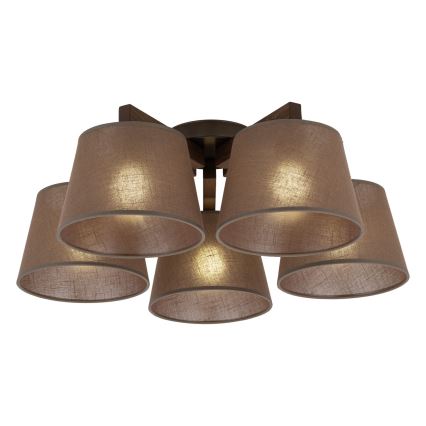 BRILAGI - LED griestu lustra LATTE 5xE27/15W/230V priede/brūna