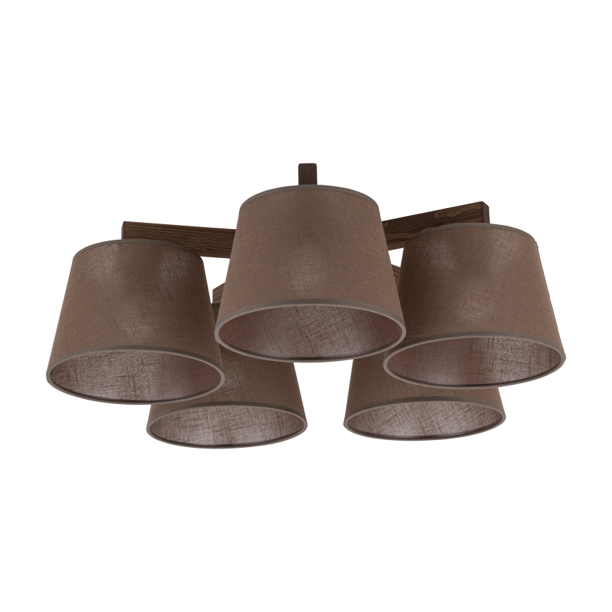 BRILAGI - LED griestu lustra LATTE 5xE27/15W/230V priede/brūna