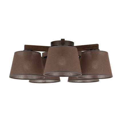 BRILAGI - LED griestu lustra LATTE 5xE27/15W/230V priede/brūna